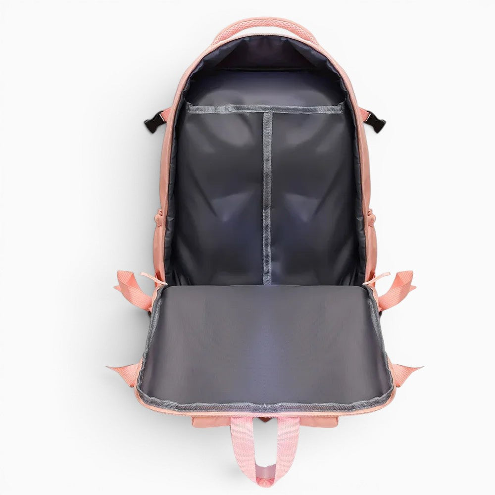 Sac a dos voyage cabine 40x20x30 avec ouverture valise et rangement optimisé