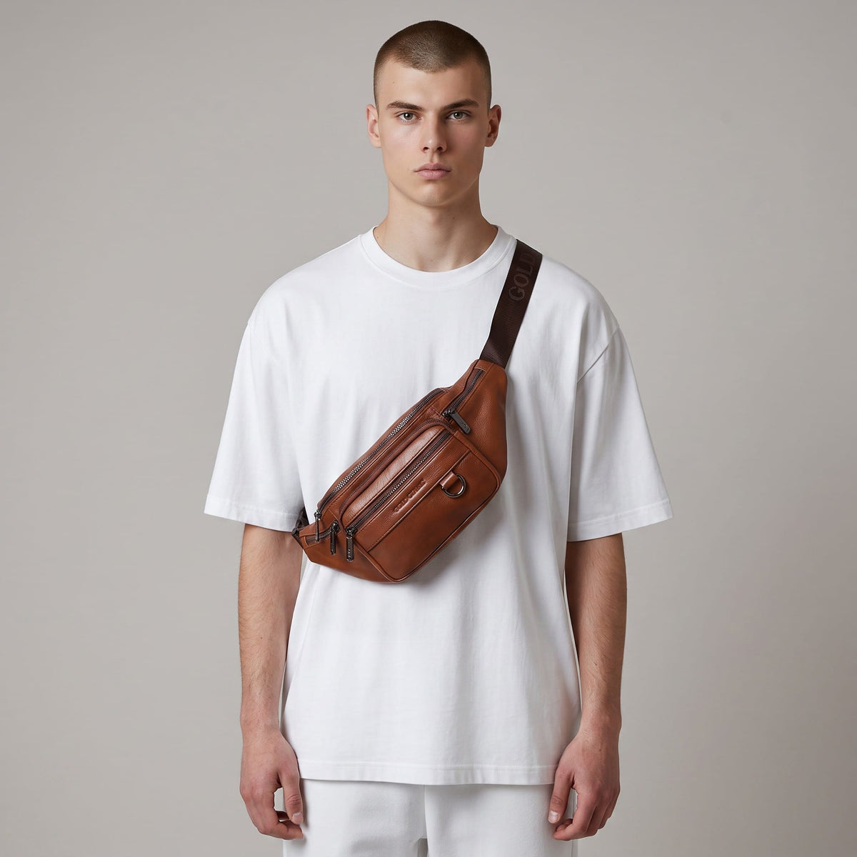 Le Prestige du Sac Sac Banane Sacoche Cuir à Bandoulière