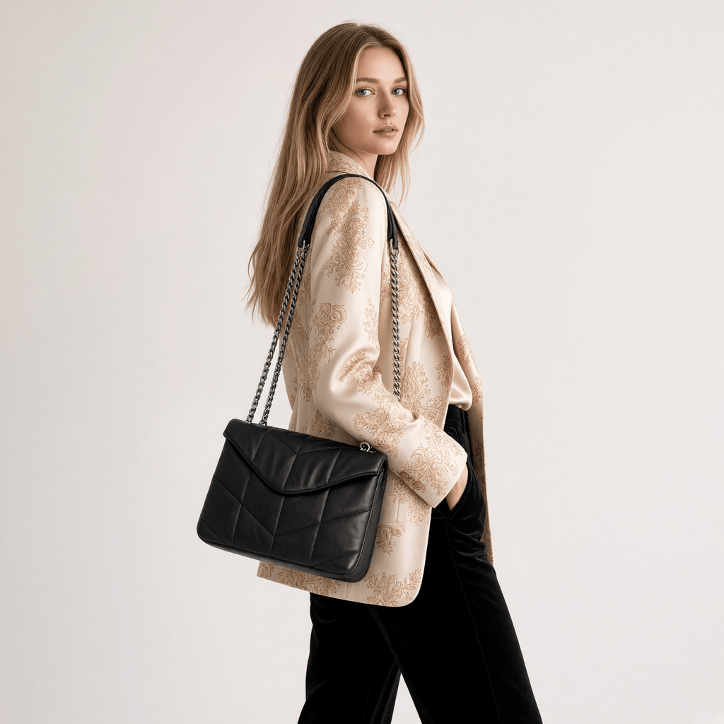 Le Prestige du Sac Sac à Main Femme Cuir Chaîne