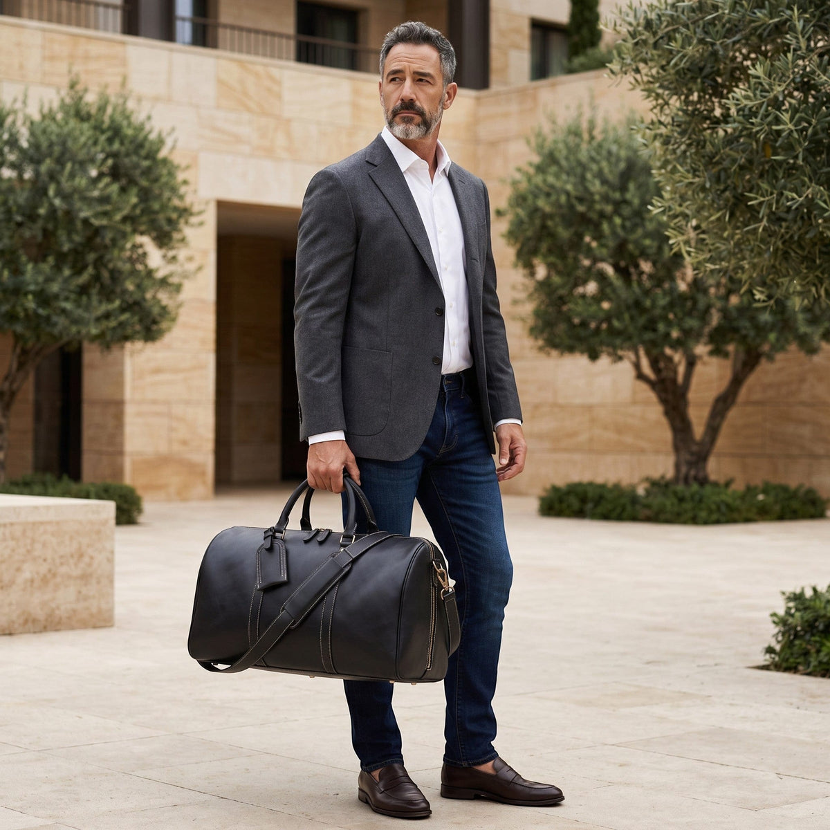 Sac Sac de Voyage Homme en Cuir Vintage