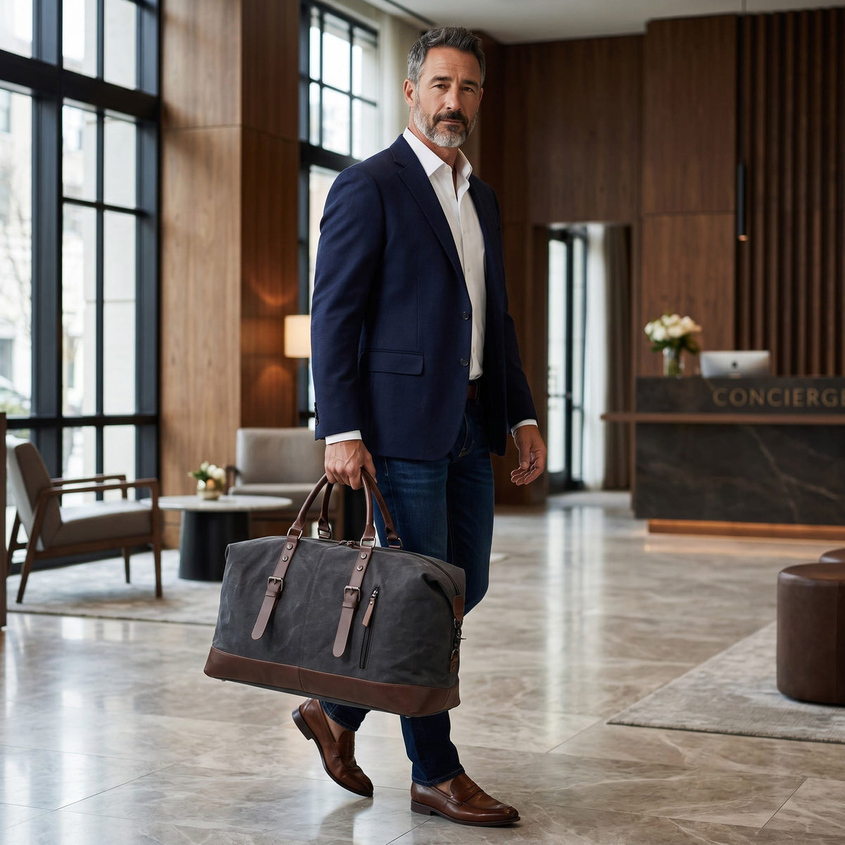 Sac Sac de Voyage Vintage en Toile