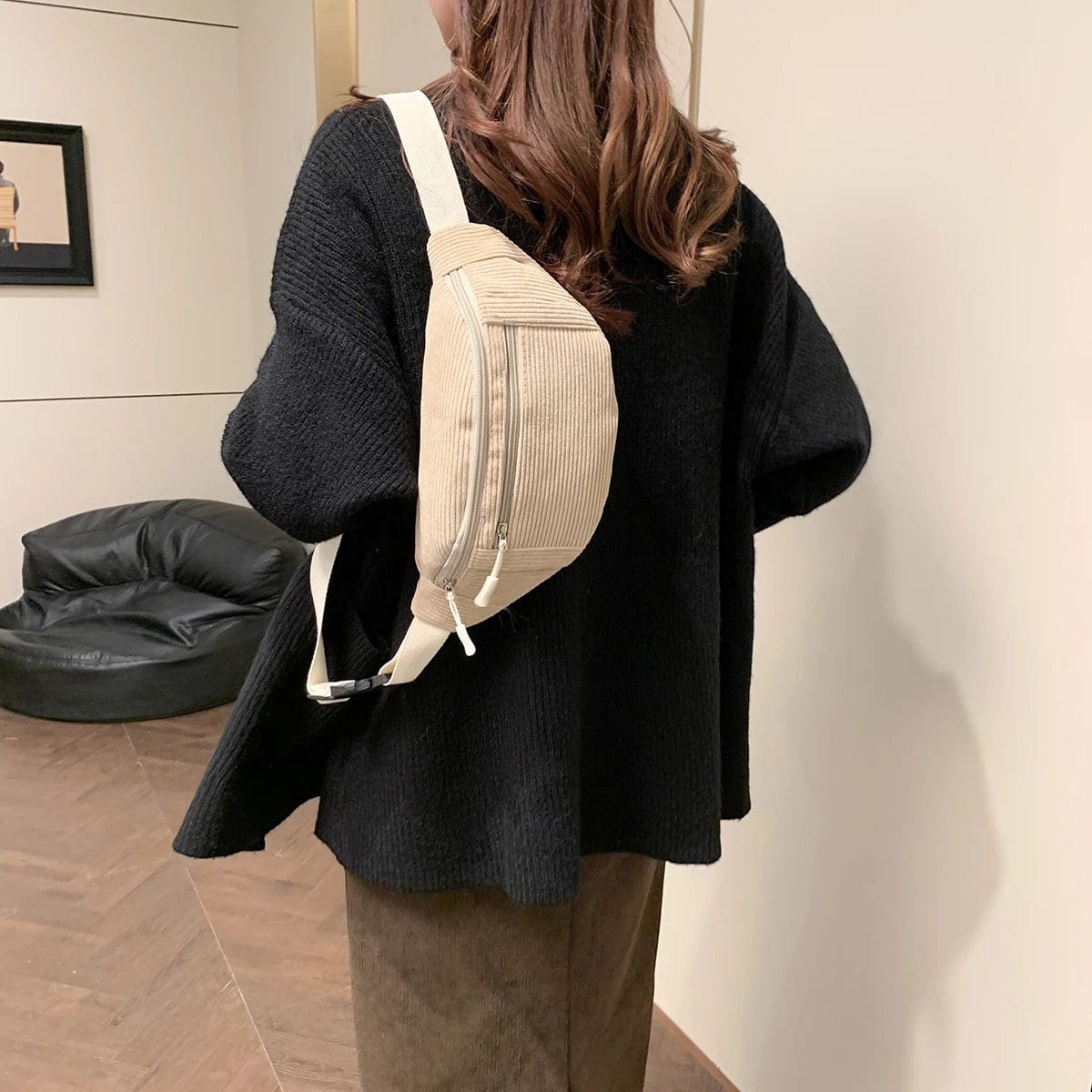 Sac Sac Banane Velours Femme