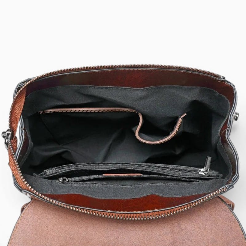 Sac Sac à Dos Cuir Femme Vintage à Bandoulière