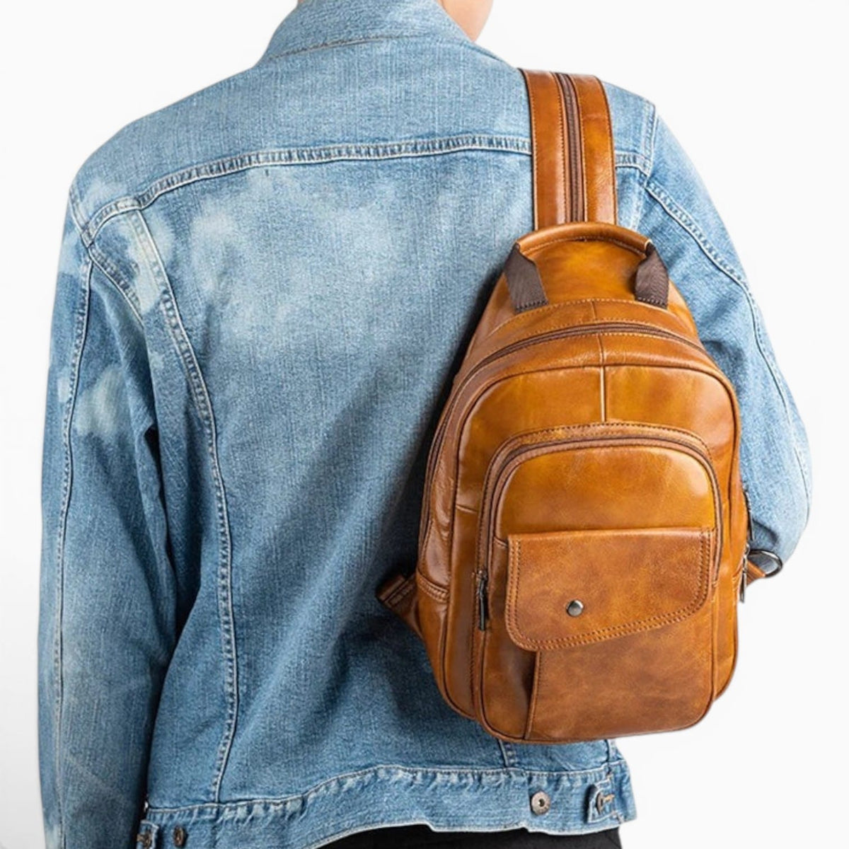 Sac Petit Sac à Dos Homme Cuir