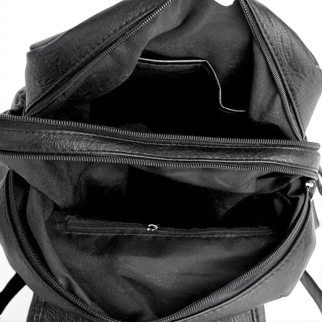 Sac Sac à Dos Cuir Vintage Multi Poches