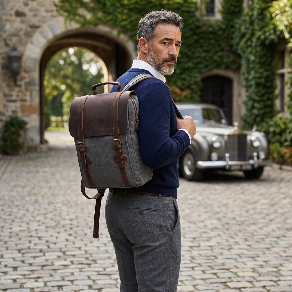 Sac Sac à Dos Toile Homme Vintage