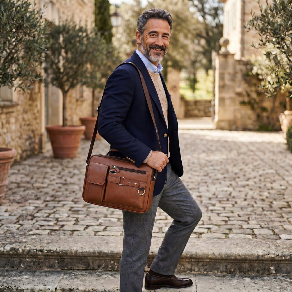 Sac Sacoche Homme Bandoulière Compartiments