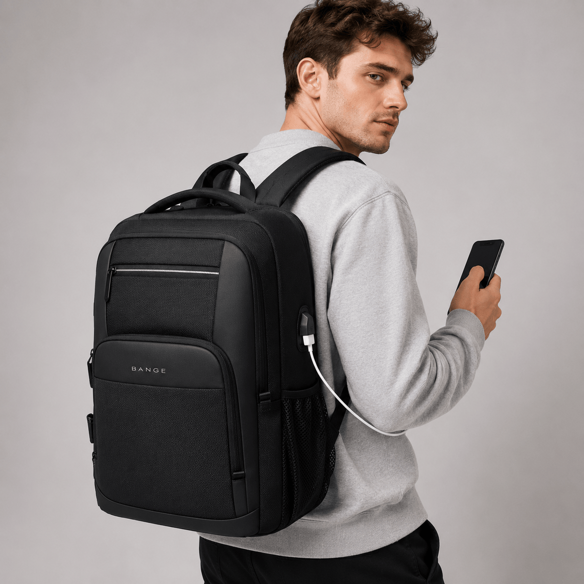 Sac Sac a dos ordinateur portable avec port USB et grande capacité