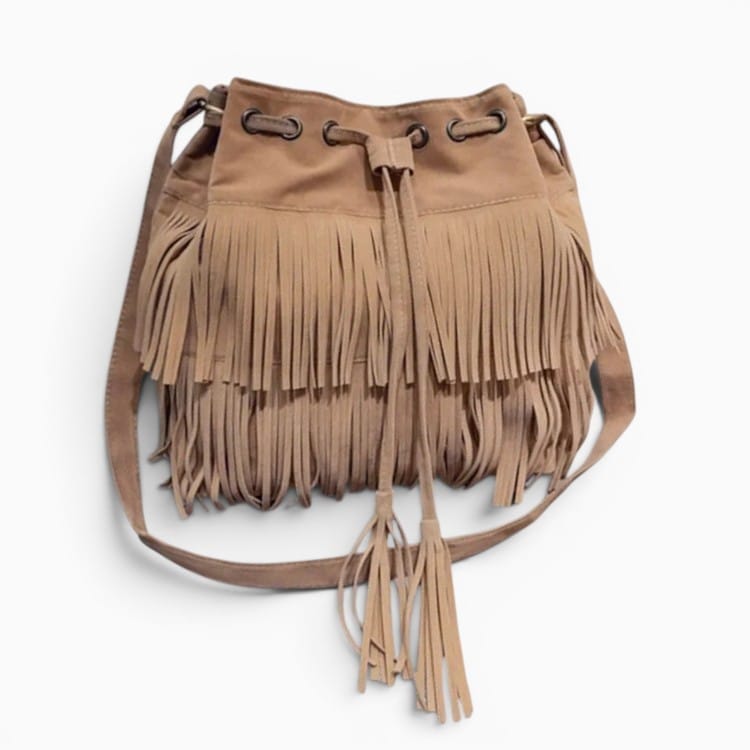 Sac Sac Bandoulière Femme Daim À Franges