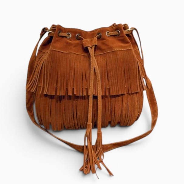 Sac Sac Bandoulière Femme Daim À Franges