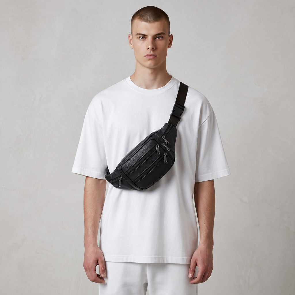 Sac Sacoche Sac Banane Cuir Homme
