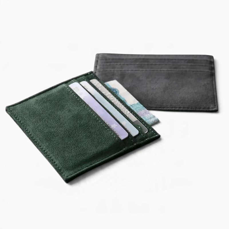 Sac Porte-Carte Unisexe Effet Daim Multirangement