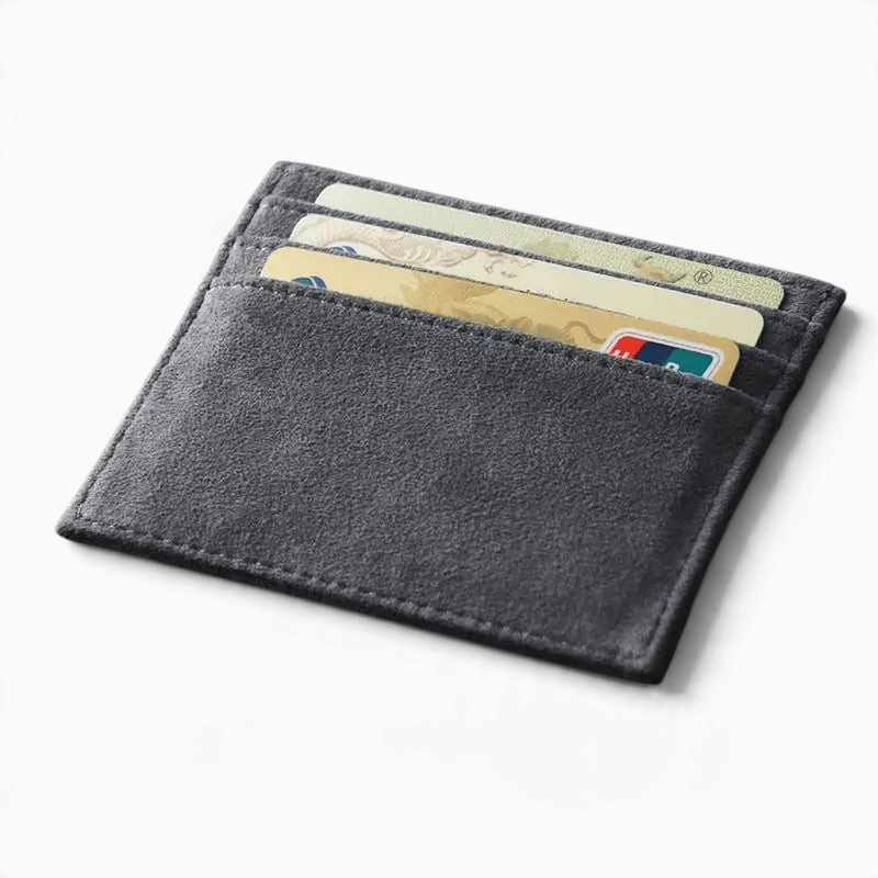 Sac Porte-Carte Unisexe Effet Daim Multirangement