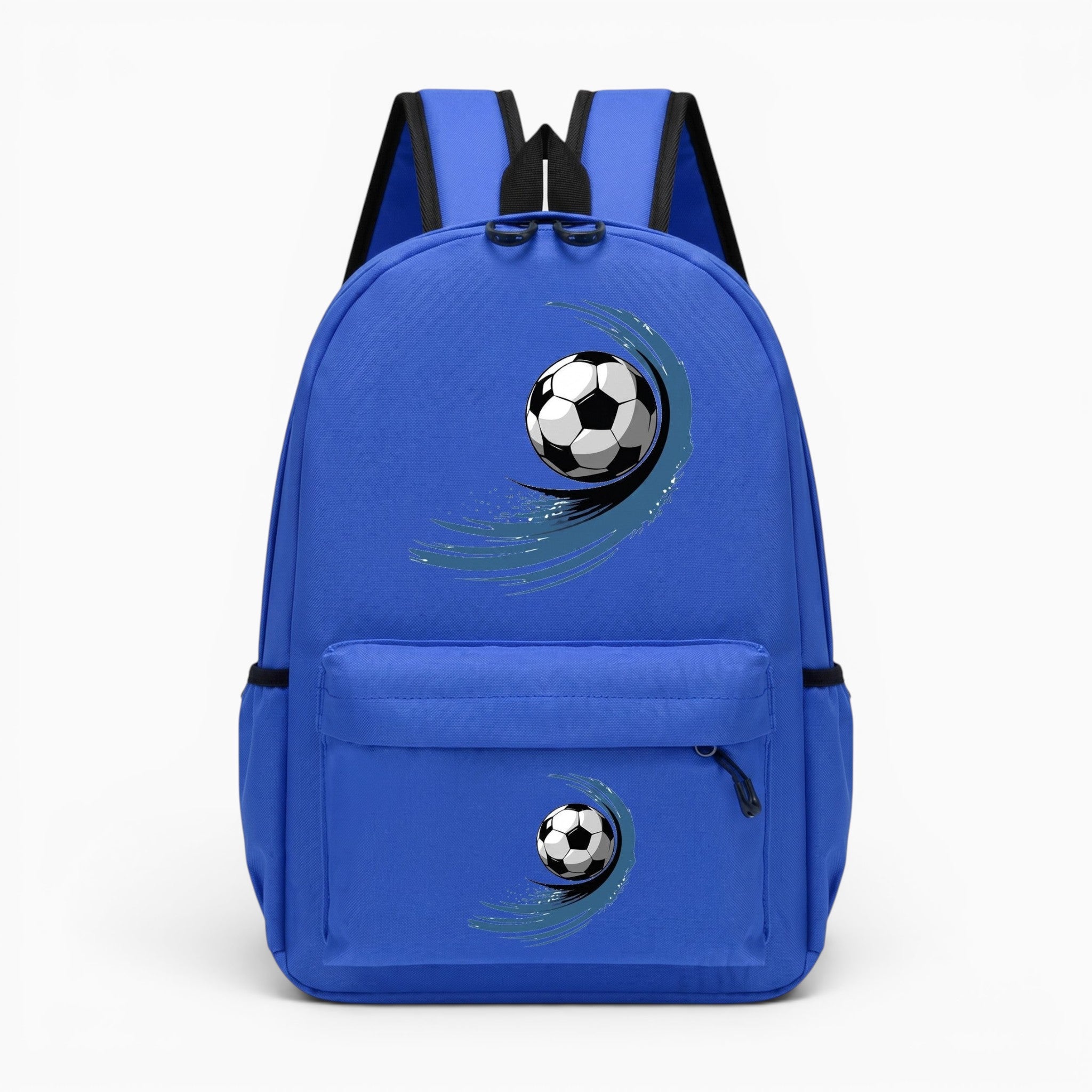 Sac sac à dos bleu pour enfant avec motif de ballon de football, idéal pour l'école