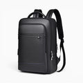 Sac sac à dos business noir en PU imperméable avec port USB pour ordinateur portable et design antivol