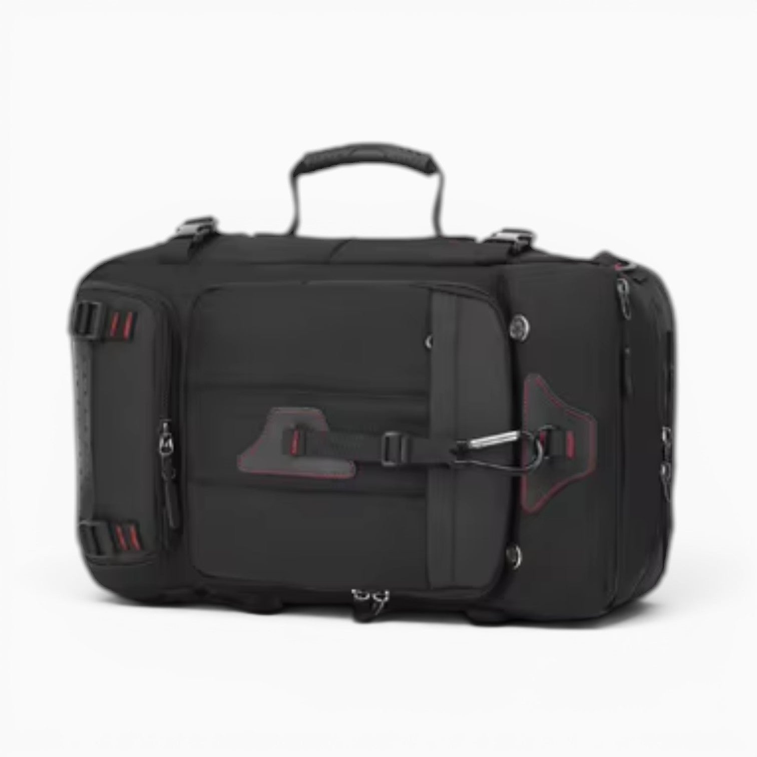 Sac sac à dos de randonnée noir en oxford imperméable avec port USB et multiples compartiments de rangement