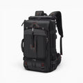 Sac sac à dos de randonnée noir en oxford imperméable avec détails rouges, compartiment pour ordinateur et port USB