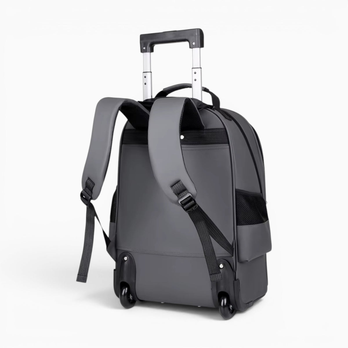 Sac à dos de voyage à roulettes gris ZIRANYU avec bretelles rembourrées et poignée télescopique pour bagage cabine