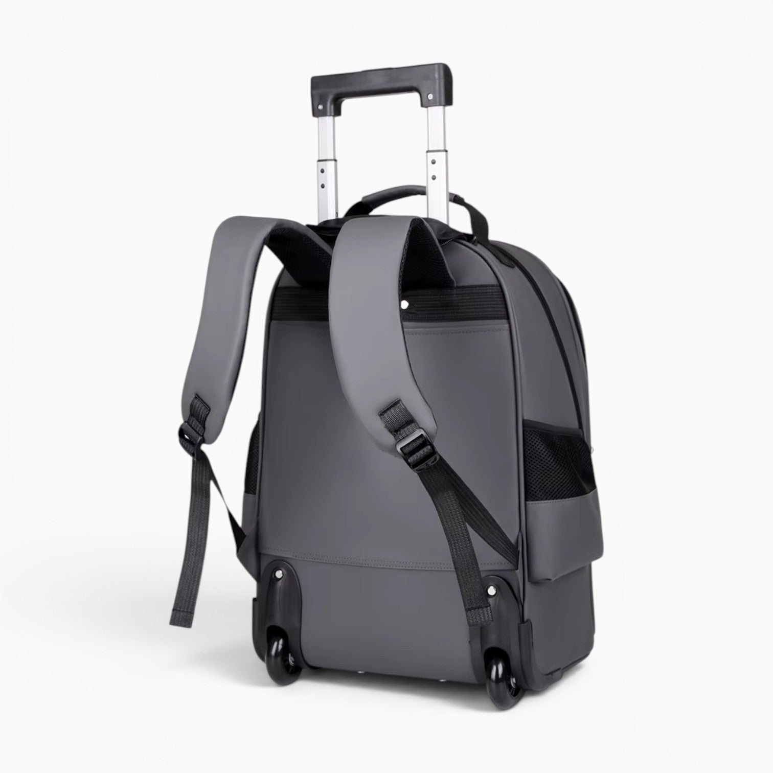 Sac à dos de voyage à roulettes gris ZIRANYU avec bretelles rembourrées et poignée télescopique pour bagage cabine